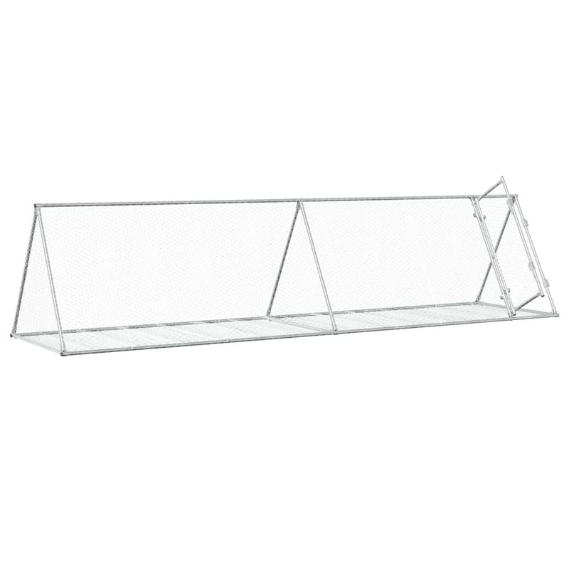 Petshop - Accesorii petshop - Culcusuri si custi - Custi interior si exterior - Cusca pentru iepuri, argintiu, 400x105x91 cm, otel galvanizat - Infinity.ro