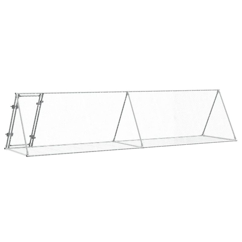 Petshop - Accesorii petshop - Culcusuri si custi - Custi interior si exterior - Cusca pentru iepuri, argintiu, 400x105x91 cm, otel galvanizat - Infinity.ro