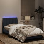 Casa si Gradina - Mobilier - Paturi si accesorii - Paturi - Cadru de pat cu lumini LED, gri inchis, 80x200 cm, catifea - Infinity.ro