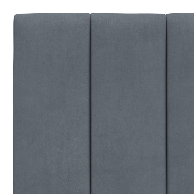 Casa si Gradina - Mobilier - Paturi si accesorii - Paturi - Cadru de pat cu lumini LED, gri inchis, 80x200 cm, catifea - Infinity.ro