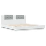 Casa si Gradina - Mobilier - Paturi si accesorii - Paturi - Cadru de pat cu tablie, alb, 160x200 cm, lemn prelucrat - Infinity.ro