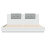 Casa si Gradina - Mobilier - Paturi si accesorii - Paturi - Cadru de pat cu tablie, alb, 160x200 cm, lemn prelucrat - Infinity.ro