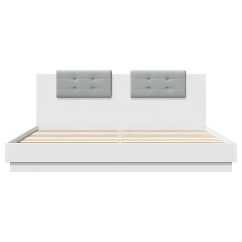 Casa si Gradina - Mobilier - Paturi si accesorii - Paturi - Cadru de pat cu tablie, alb, 160x200 cm, lemn prelucrat - Infinity.ro