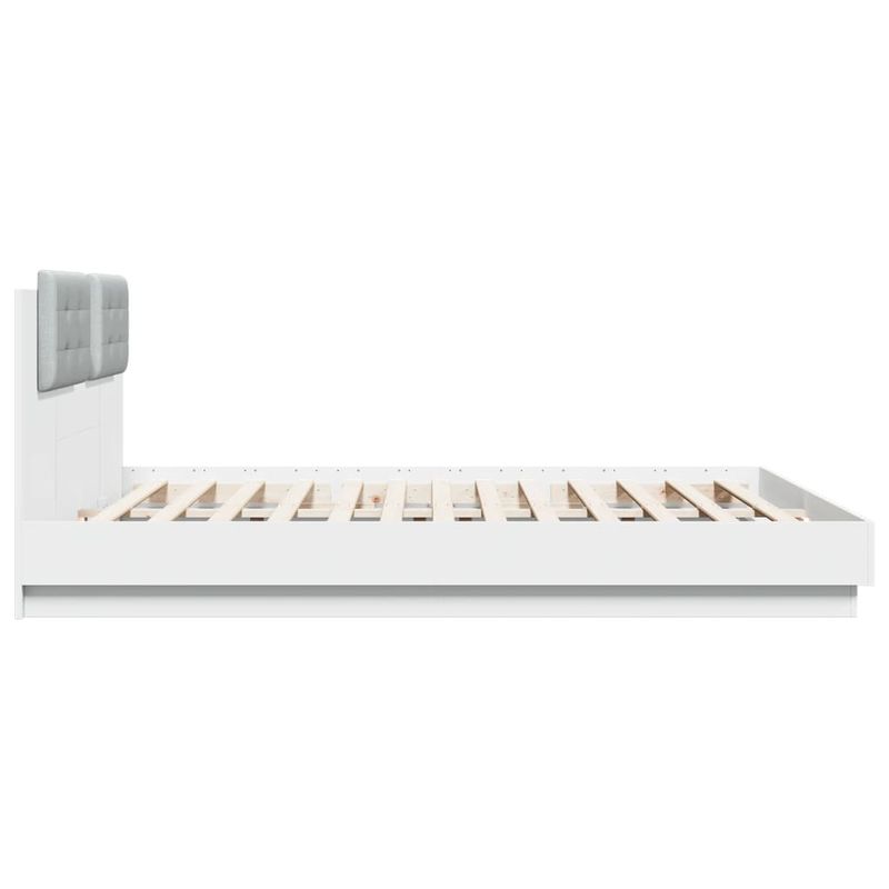 Casa si Gradina - Mobilier - Paturi si accesorii - Paturi - Cadru de pat cu tablie, alb, 160x200 cm, lemn prelucrat - Infinity.ro