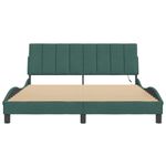 Casa si Gradina - Mobilier - Paturi si accesorii - Paturi - Cadru de pat cu lumini LED, verde inchis, 160x200 cm, catifea - Infinity.ro