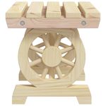 Casa si Gradina - Gradina si terasa - Mobilier exterior - Scaune si sezlonguri gradina - Taburet de gradina, 40x36,5x38,5 cm, lemn masiv de brad, maro - Infinity.ro