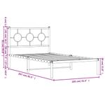 Casa si Gradina - Mobilier - Paturi si accesorii - Paturi - Cadru de pat din metal cu tablie, alb, 100x200 cm - Infinity.ro
