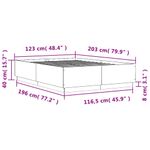 Casa si Gradina - Mobilier - Paturi si accesorii - Paturi - Cadru de pat cu LED stejar sonoma 120x200 cm lemn prelucrat - Infinity.ro