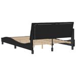 Casa si Gradina - Mobilier - Paturi si accesorii - Paturi - Cadru de pat cu lumini LED, negru, 120x200 cm, catifea - Infinity.ro