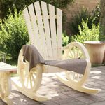 Casa si Gradina - Gradina si terasa - Mobilier exterior - Scaune si sezlonguri gradina - Scaun balansoar Adirondack, lemn masiv de brad, maro - Infinity.ro