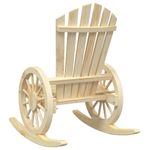 Casa si Gradina - Gradina si terasa - Mobilier exterior - Scaune si sezlonguri gradina - Scaun balansoar Adirondack, lemn masiv de brad, maro - Infinity.ro