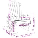Casa si Gradina - Gradina si terasa - Mobilier exterior - Scaune si sezlonguri gradina - Scaun balansoar Adirondack, lemn masiv de brad, maro - Infinity.ro