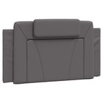 Casa si Gradina - Mobilier - Paturi si accesorii - Paturi - Cadru de pat cu lumini LED, gri, 100x200 cm, piele ecologica - Infinity.ro