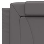 Casa si Gradina - Mobilier - Paturi si accesorii - Paturi - Cadru de pat cu lumini LED, gri, 100x200 cm, piele ecologica - Infinity.ro