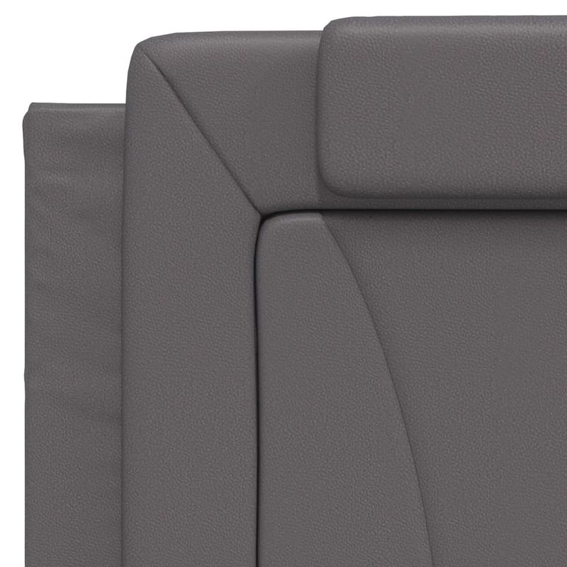 Casa si Gradina - Mobilier - Paturi si accesorii - Paturi - Cadru de pat cu lumini LED, gri, 100x200 cm, piele ecologica - Infinity.ro