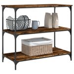 Casa si Gradina - Bucatarie si vesela - Ustensile bucatarie - Cosuri servire - Carucior de bucatarie stejar fumuriu 102x50x95 lemn prelucrat - Infinity.ro