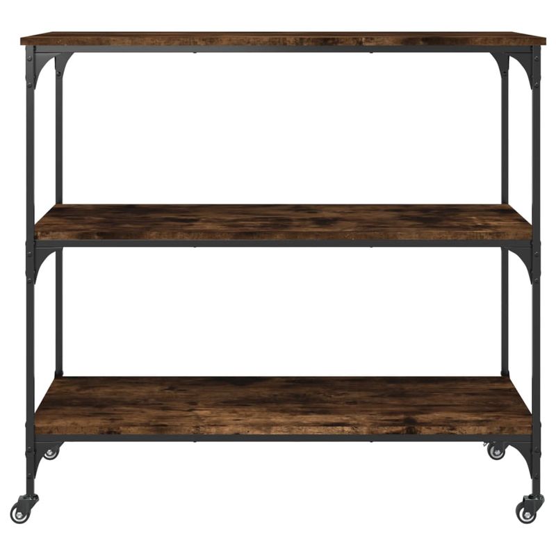 Casa si Gradina - Bucatarie si vesela - Ustensile bucatarie - Cosuri servire - Carucior de bucatarie stejar fumuriu 102x50x95 lemn prelucrat - Infinity.ro
