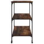 Casa si Gradina - Bucatarie si vesela - Ustensile bucatarie - Cosuri servire - Carucior de bucatarie stejar fumuriu 102x50x95 lemn prelucrat - Infinity.ro