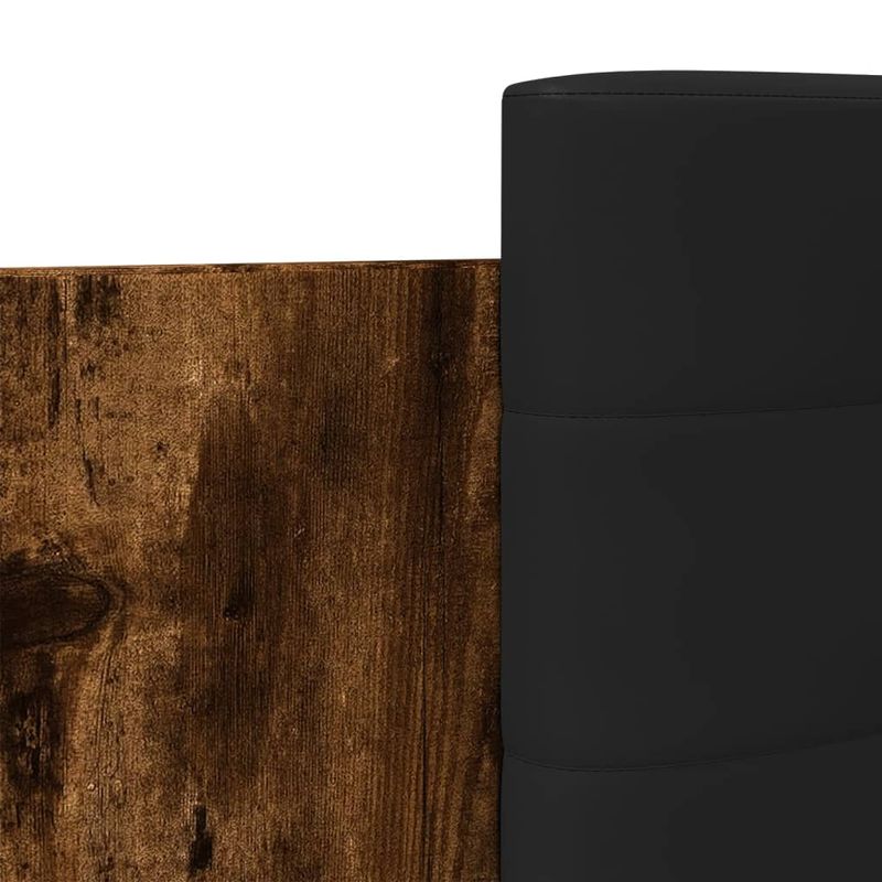 Casa si Gradina - Mobilier - Paturi si accesorii - Paturi - Cadru de pat cu tablie stejar fumuriu 90x190 cm lemn prelucrat - Infinity.ro
