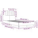 Casa si Gradina - Mobilier - Paturi si accesorii - Paturi - Cadru de pat cu tablie stejar fumuriu 90x190 cm lemn prelucrat - Infinity.ro