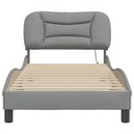 Casa si Gradina - Mobilier - Paturi si accesorii - Paturi - Cadru de pat cu lumini LED, gri deschis, 80x200 cm, textil - Infinity.ro
