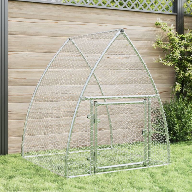 Petshop - Accesorii petshop - Culcusuri si custi - Custi interior si exterior - Cusca pentru iepuri, argintiu, 100x105x120 cm, otel galvanizat - Infinity.ro