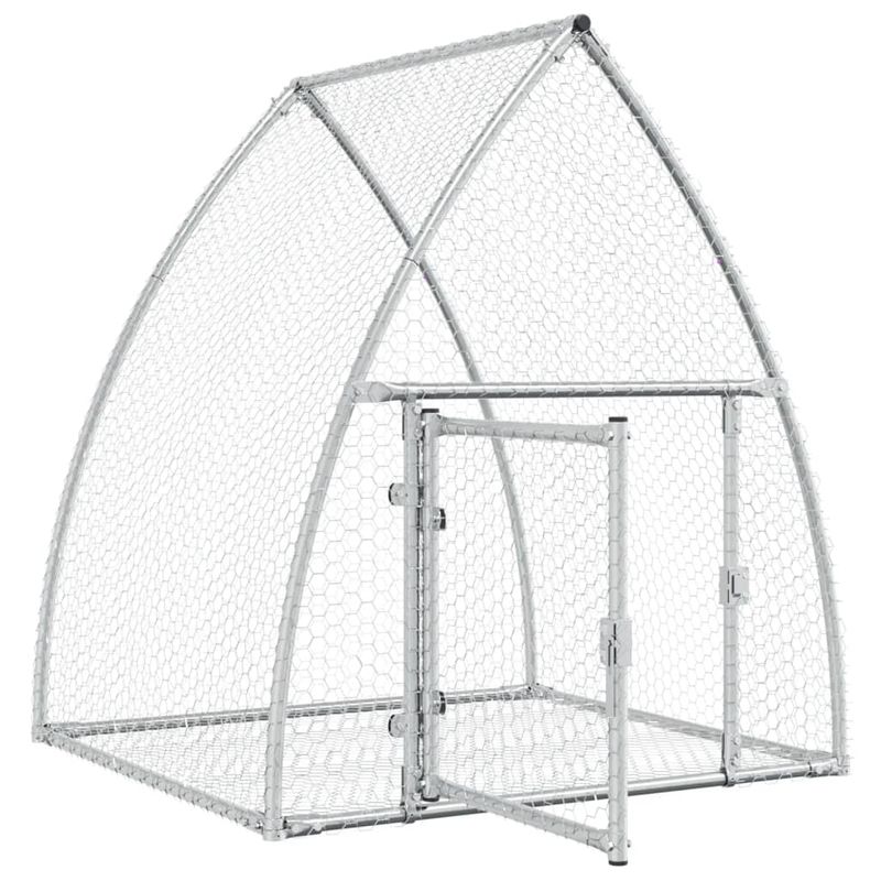 Petshop - Accesorii petshop - Culcusuri si custi - Custi interior si exterior - Cusca pentru iepuri, argintiu, 100x105x120 cm, otel galvanizat - Infinity.ro