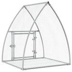 Petshop - Accesorii petshop - Culcusuri si custi - Custi interior si exterior - Cusca pentru iepuri, argintiu, 100x105x120 cm, otel galvanizat - Infinity.ro
