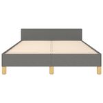 Casa si Gradina - Mobilier - Paturi si accesorii - Paturi - Cadru de pat cu tablie, gri inchis, 120x190 cm, material textil - Infinity.ro