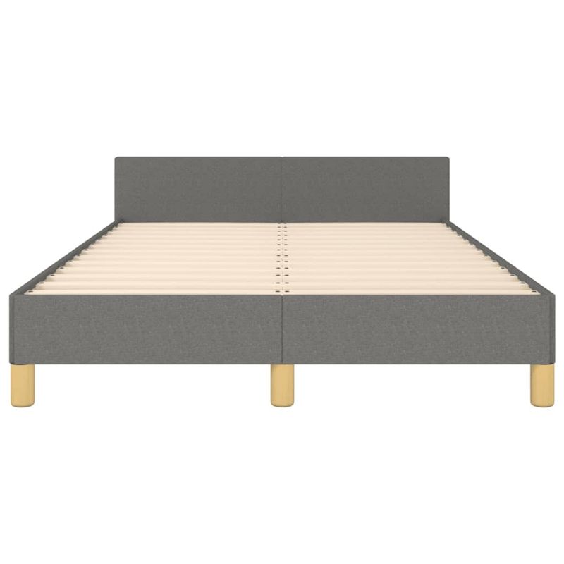 Casa si Gradina - Mobilier - Paturi si accesorii - Paturi - Cadru de pat cu tablie, gri inchis, 120x190 cm, material textil - Infinity.ro