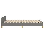 Casa si Gradina - Mobilier - Paturi si accesorii - Paturi - Cadru de pat cu tablie, gri inchis, 120x190 cm, material textil - Infinity.ro