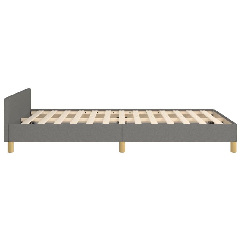 Casa si Gradina - Mobilier - Paturi si accesorii - Paturi - Cadru de pat cu tablie, gri inchis, 120x190 cm, material textil - Infinity.ro