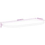 Casa si Gradina - Mobilier - Feronerie si accesorii mobila - Blat de masa oval, 120x60x3,8 cm, lemn masiv mango brut - Infinity.ro