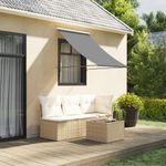 Casa si Gradina - Gradina si terasa - Umbrele si pavilioane - Umbrele - Copertina retractabila, antracit, 150x150 cm, tesatura si otel - Infinity.ro