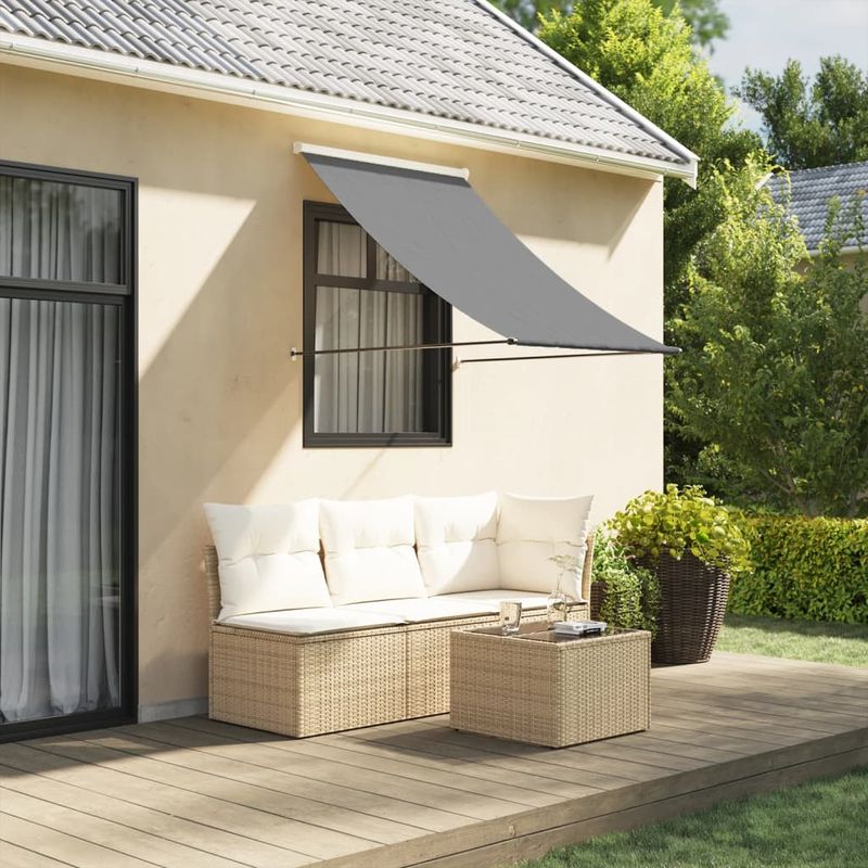 Casa si Gradina - Gradina si terasa - Umbrele si pavilioane - Umbrele - Copertina retractabila, antracit, 150x150 cm, tesatura si otel - Infinity.ro