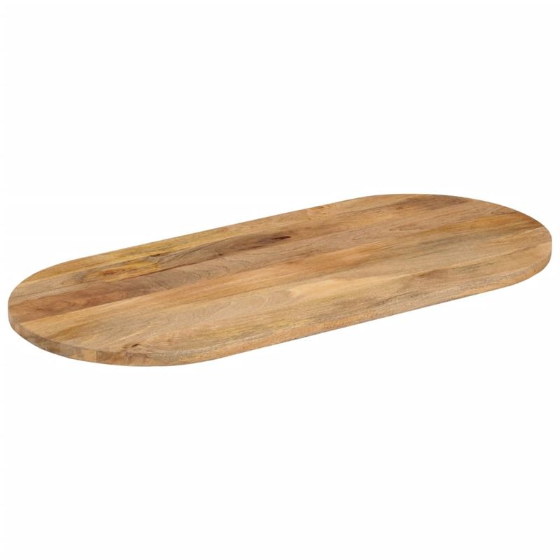 Casa si Gradina - Mobilier - Feronerie si accesorii mobila - Blat de masa oval, 100x40x3,8 cm, lemn masiv de mango (natural) - Infinity.ro