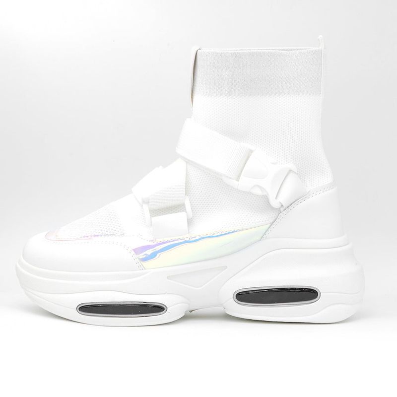 Fashion, accesorii si bijuterii - Femei - Incaltaminte femei - Sneakers si tenisi femei - Sneakers Dama MBrands cu talpa flexibila si masiva, alb - 36 - Infinity.ro