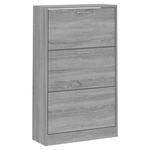 Casa si Gradina - Mobilier - Organizare si depozitare - Organizator incaltaminte - Pantofar, gri sonoma, 63x24x103 cm, lemn prelucrat - Infinity.ro