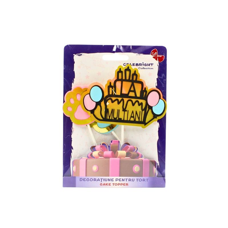 Casa si Gradina - Decoratiuni - Decoratiuni petrecere - Accesorii pentru petrecere - Cake Topper tort La Multi Ani labute - Infinity.ro