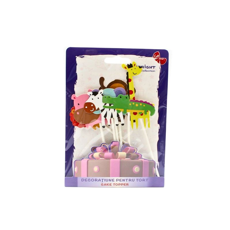 Casa si Gradina - Decoratiuni - Decoratiuni petrecere - Accesorii pentru petrecere - Cake Topper tort model animalute vesele - Infinity.ro