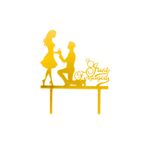 Casa si Gradina - Decoratiuni - Decoratiuni petrecere - Accesorii pentru petrecere - Cake Topper tort cerere in casatorie - Infinity.ro