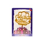 Casa si Gradina - Decoratiuni - Decoratiuni petrecere - Accesorii pentru petrecere - Cake Topper tort La Multi Ani scoica aurie - Infinity.ro