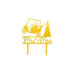 Casa si Gradina - Decoratiuni - Decoratiuni petrecere - Accesorii pentru petrecere - Cake Topper tort model Mr&Mrs auriu - Infinity.ro