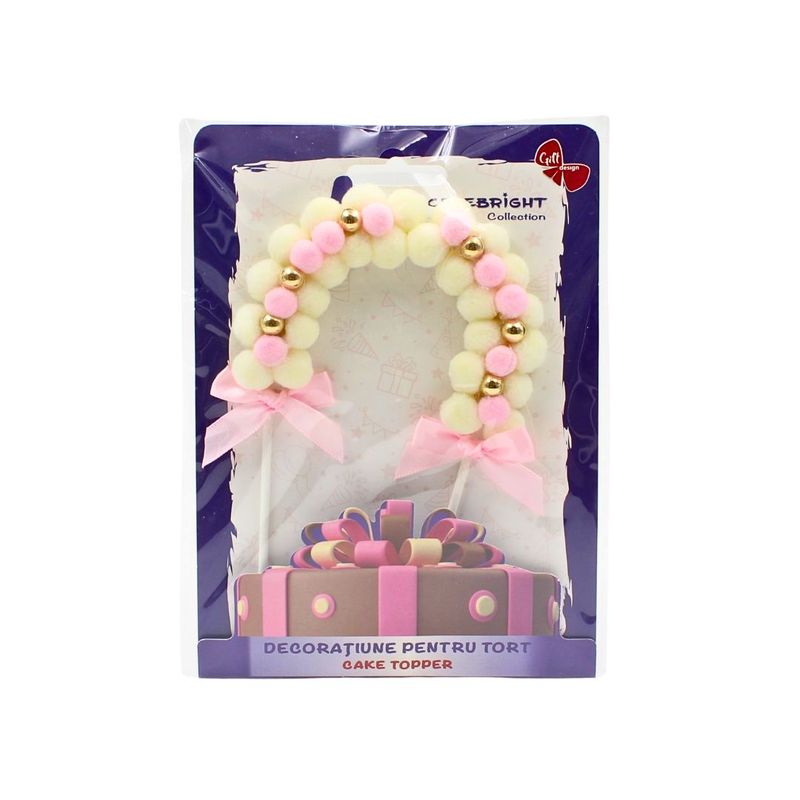 Casa si Gradina - Decoratiuni - Decoratiuni petrecere - Accesorii pentru petrecere - Cake Topper tort arcada roz cu baloane - Infinity.ro