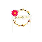Casa si Gradina - Decoratiuni - Decoratiuni petrecere - Accesorii pentru petrecere - Cake Topper tort coronita floricica roz - Infinity.ro