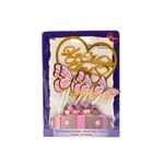 Casa si Gradina - Decoratiuni - Decoratiuni petrecere - Accesorii pentru petrecere - Cake Topper tort La Multi Ani inimioara aurie - Infinity.ro