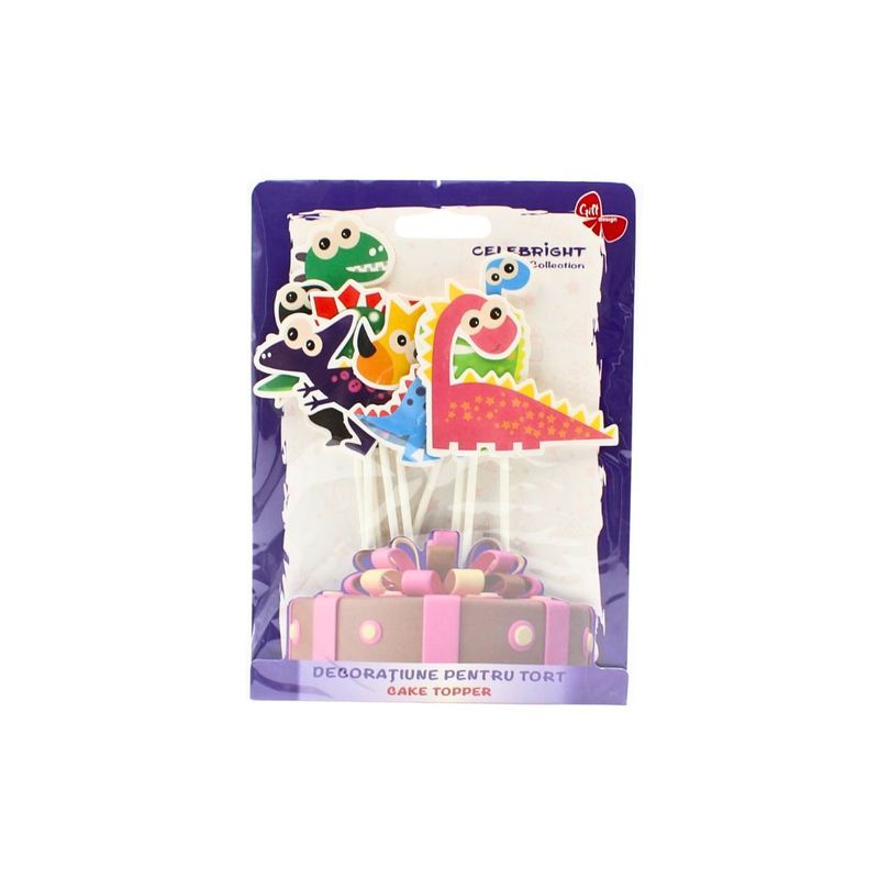 Casa si Gradina - Decoratiuni - Decoratiuni petrecere - Accesorii pentru petrecere - Cake Topper tort model dino party - Infinity.ro