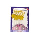 Casa si Gradina - Decoratiuni - Decoratiuni petrecere - Accesorii pentru petrecere - Cake Topper tort Happy Birthday culoarea auriu glitter - Infinity.ro
