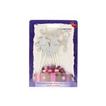 Casa si Gradina - Decoratiuni - Decoratiuni petrecere - Accesorii pentru petrecere - Cake Topper tort Happy Birthday culoarea argintiu glitter - Infinity.ro