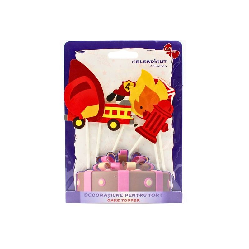 Casa si Gradina - Decoratiuni - Decoratiuni petrecere - Accesorii pentru petrecere - Cake Topper tort model catelusul pompier - Infinity.ro
